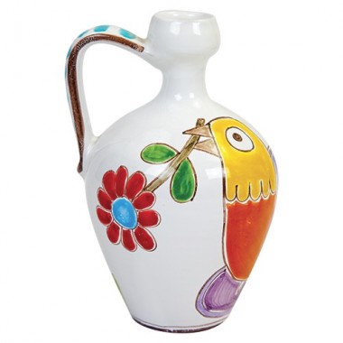 Brocca Folk Uccello con Fiore BR84FK ceramiche de simone Brocca Folk Uccello con Fiore BR84FK ceramiche de simone